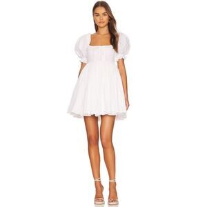 Selkie Beach Day Puff Sleeve Mini Dress Coquette Dainty Princess Babydoll Large